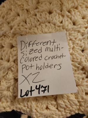 Multicolored Crocheted Pot Holders