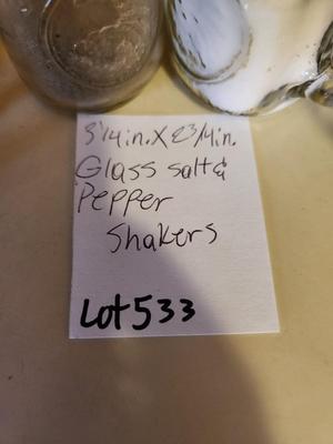 Glass Salt and Pepper Shakers