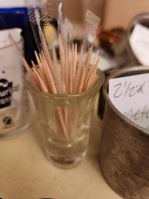 Glass Tooth Pick Holder