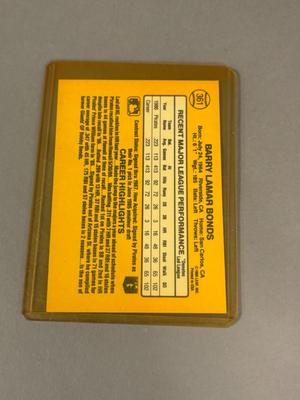 Barry Bonds Vintage 1986 Baseball Card - Don Russ