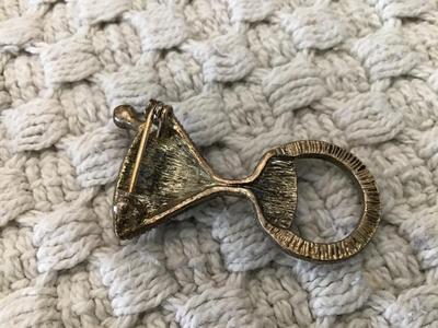 Enamel Rhinestone Brooch