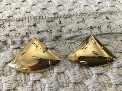 Gold Tone Clip on Earrings