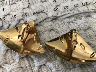 Gold Tone Clip on Earrings