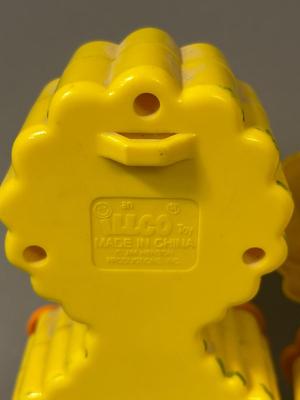 Lot of Two (2) - Wind Up Vintage 90s Baby Big Bird By ILLCO Musical Peek-A-Boo - Sesame Street