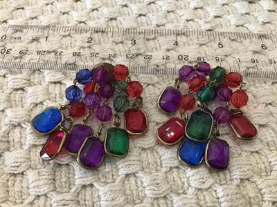 Vintage Faux Stone Earrings