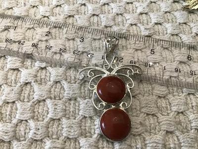 925 Pendant Faux Stone