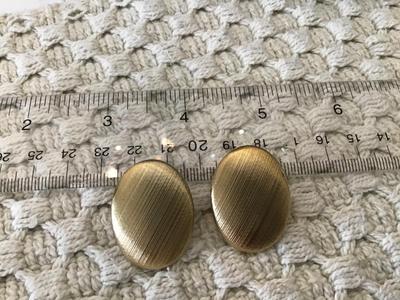 Brushed Gold Clip on Earrings