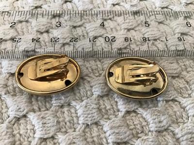 Brushed Gold Clip on Earrings