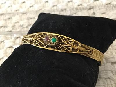 Victorian Style Locking Hinged Bracelet