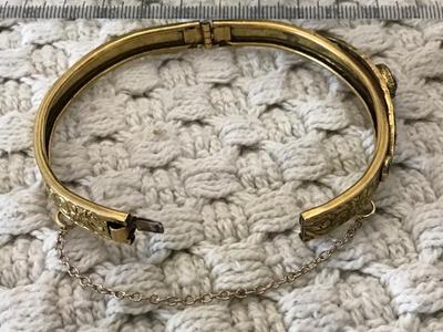 Victorian Style Locking Hinged Bracelet