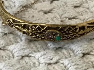 Victorian Style Locking Hinged Bracelet