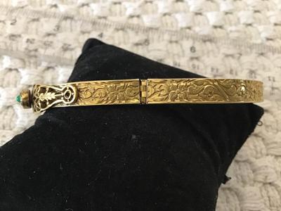 Victorian Style Locking Hinged Bracelet
