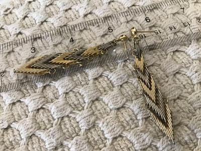 Gold Silver Tone Earring