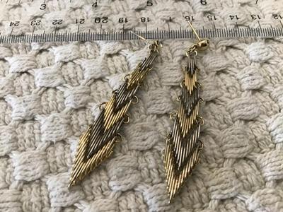 Gold Silver Tone Earring