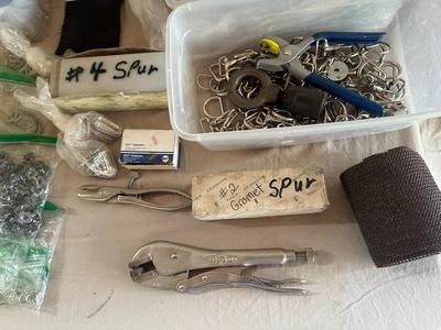 Lot of Misc. Crafting Materials/Tools/Buckles/Spurs