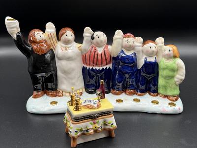 Family Menorah and trinket box