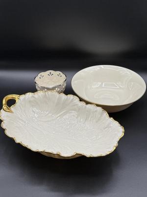 Lennox large leaf serving dish 14" lot