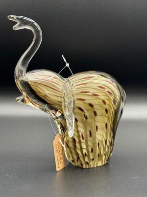 Murano glass elephant--6" tall