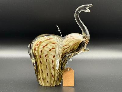 Murano glass elephant--6" tall