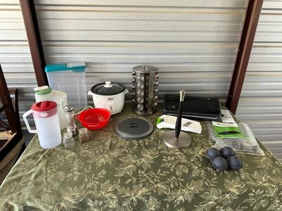 FOOD SAVER (LIKE SEAL A MEAL), ROTATING SPICE RACK AND MORE