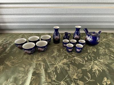 ARITA/IMARI WARE JAPANESE PORCELAIN TEA SET WITH EXTRAS
