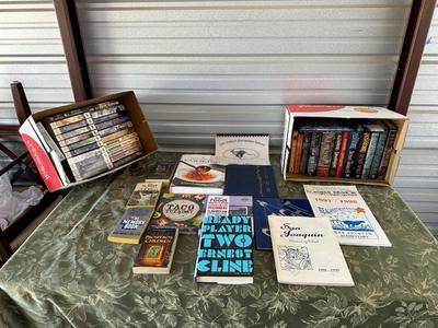 MANY R A SALVATORE NOVELS, COOK BOOKS & ELEMENTARY GRADES YEARBOOKS