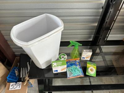 FOLDING STEP STOOL, WASTE CANS, LAUNDRY HAMPER, NEW BANDAIDS AND MORE