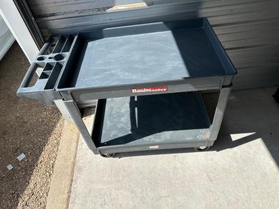 HEAVY DUTY HAUL MASTER 2 TIER CART ON WHEELS