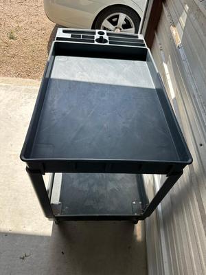 HEAVY DUTY HAUL MASTER 2 TIER CART ON WHEELS