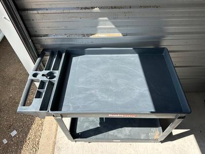 HEAVY DUTY HAUL MASTER 2 TIER CART ON WHEELS