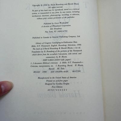 The Hebrew Bible: “A Translation with Commentary" by Robert Alter and More Jewish Books (BR2-BM)