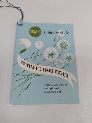 Vintage Sears Deluxe Portable Hair & Nail Dryer