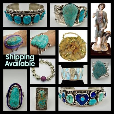 Adam Fierro signed Navajo Sterling Jewelry with Turquoise