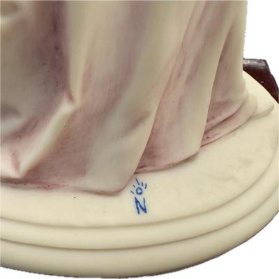 Capodimonte Figure Woman with Greyhound NO BOX