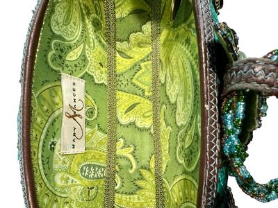 Clothing - Mary Frances Purse - Turquoise Beaded w/ flower