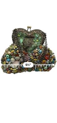 Clothing - Mary Frances Purse - Green Beaded