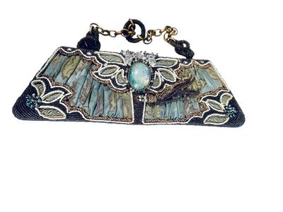 Clothing - Mary Frances Purse - Turquoise, Blue & Green Beaded