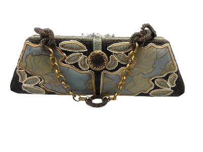 Clothing - Mary Frances Purse - Turquoise, Blue & Green Beaded
