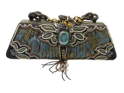 Clothing - Mary Frances Purse - Turquoise, Blue & Green Beaded