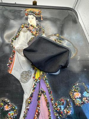 Clothing - Vintage Purse - Etro Black Beaded 60's