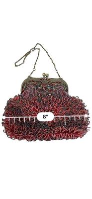 Clothing - Mary Frances style Burgundy Beaded purse
