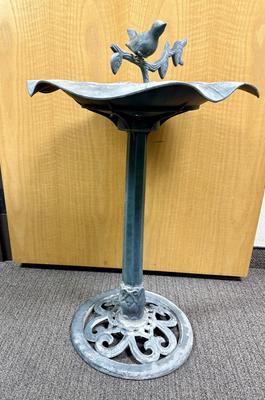 Sale Photo Thumbnail #544: Made to look like weathered brass, but very lightweight.  Good condition, approx. 36” tall.
