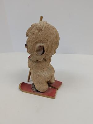Henning Vintage Norwegian Hand Carved Wooden Skiing Troll