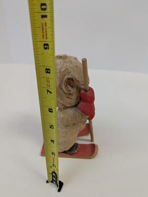 Henning Vintage Norwegian Hand Carved Wooden Skiing Troll