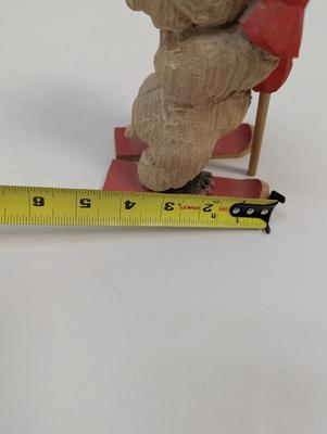 Henning Vintage Norwegian Hand Carved Wooden Skiing Troll