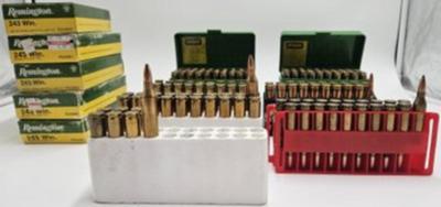 Over 140 Rounds Ammunition Remington 243 High Velocity