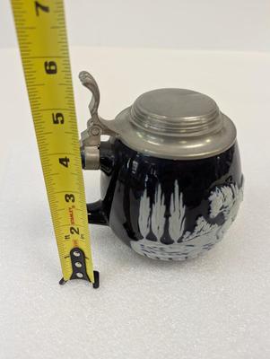 Antique AG Wick-Werke Beer Stein Cobalt Blue & White #7257