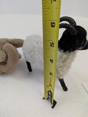 Vintage Dakin Ram & Flocked Ram Big Horn Sheep Animal Figure