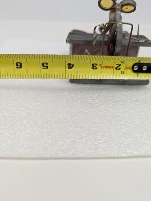 Vintage Accountant Mouse Card Holder Clear/Purple/Orange Stained Glass Holder