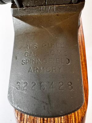 WWII US M1 Garand Springfield Armory .30 Caliber Semi Automatic Rifle